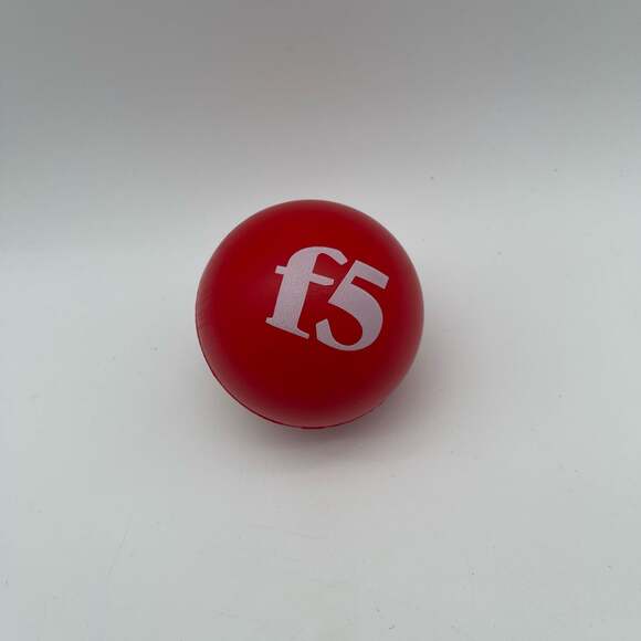 f5 Networks Red Foam Round Stress Reliever Ball